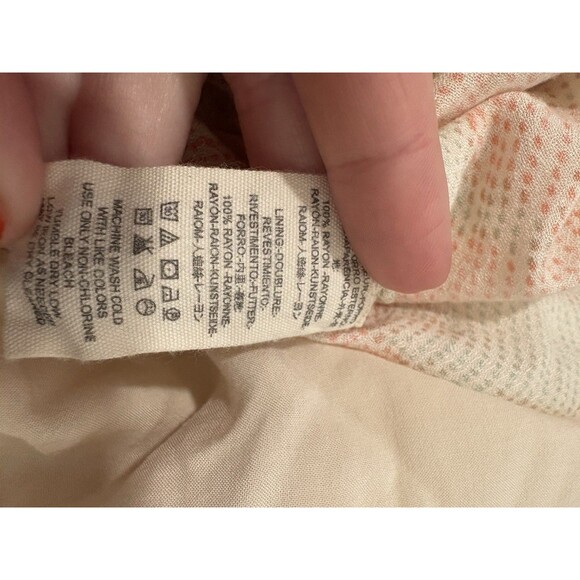 Free People Size L Season in the Sun Printed Lace-Up Tank Top Multicolor - Picture 5 of 6